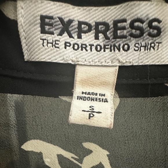 Express Portofino Shirt in Black and White - Picture 2 of 3